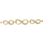 Diamond Accent Infinity Sign Lariat Bolo Bracelet in Gold Vermeil, photo 2