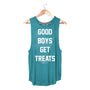 Good Boys Get Treats Women's Tank Top in deep teal