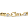 Brazalete rígido de corazón abultado con diamantes de 1/7 ct. p.t. en vermeil de oro, foto 2