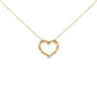 Diamond Accent Puffed Heart Pendant Necklace in Gold Vermeil, photo 1