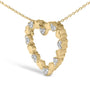 Diamond Accent Puffed Heart Pendant Necklace in Gold Vermeil, photo 4