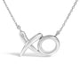 Diamond Accent XO Pendant Necklace in Sterling Silver, photo 2