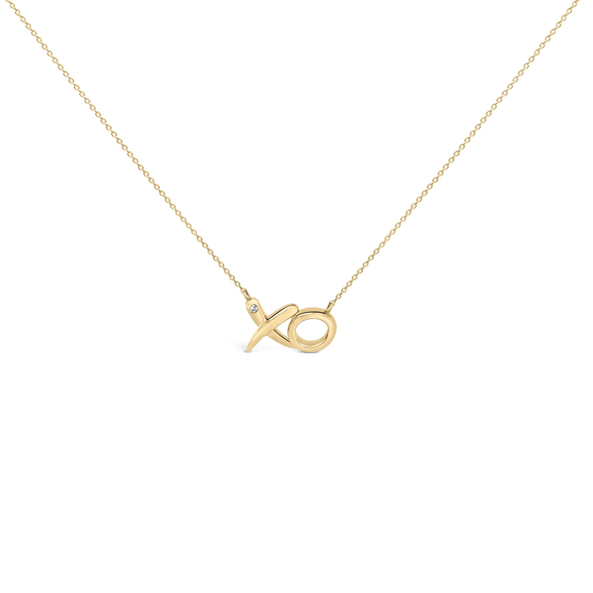 Diamond Accent XO Necklace in Gold Vermeil, photo 1