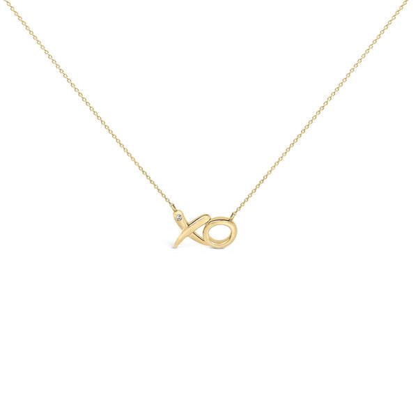 Diamond Accent XO Necklace in Gold Vermeil, photo 1