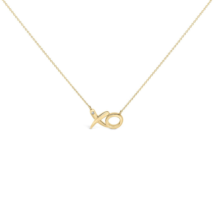 Diamond Accent XO Necklace in Gold Vermeil, photo 1