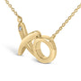 Diamond Accent XO Necklace in Gold Vermeil, photo 4