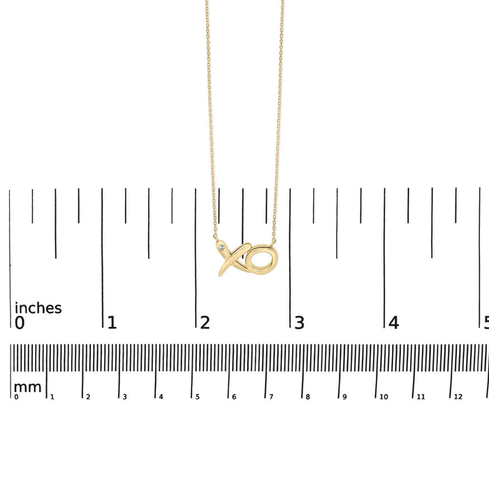 Diamond Accent XO Necklace in Gold Vermeil, photo 5