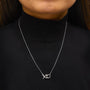 Diamond Accent XO Pendant Necklace in Sterling Silver, photo 3