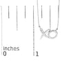 Diamond Accent XO Pendant Necklace in Sterling Silver, photo 5