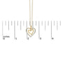 Diamond Accent Floating Double Heart Pendant Necklace in Gold Vermeil, photo 5