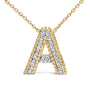 Diamond Accent A-Z Initial Bubble Pendant Necklace in Yellow Gold Vermeil, photo 38