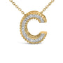 Diamond Accent A-Z Initial Bubble Pendant Necklace in Yellow Gold Vermeil, photo 36
