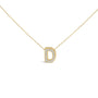 Diamond Accent A-Z Initial Bubble Pendant Necklace in Yellow Gold Vermeil, photo 9