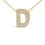 Diamond Accent A-Z Initial Bubble Pendant Necklace in Yellow Gold Vermeil, photo 35