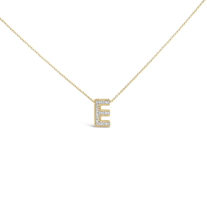 Diamond Accent A-Z Initial Bubble Pendant Necklace in Yellow Gold Vermeil, photo 8