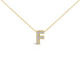 Diamond Accent A-Z Initial Bubble Pendant Necklace in Yellow Gold Vermeil, photo 7