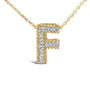 Diamond Accent A-Z Initial Bubble Pendant Necklace in Yellow Gold Vermeil, photo 33