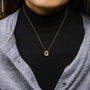 Diamond Accent A-Z Initial Bubble Pendant Necklace in Yellow Gold Vermeil, photo 58