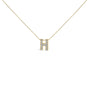 Diamond Accent A-Z Initial Bubble Pendant Necklace in Yellow Gold Vermeil, photo 5
