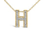 Diamond Accent A-Z Initial Bubble Pendant Necklace in Yellow Gold Vermeil, photo 31