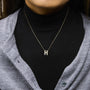 Diamond Accent A-Z Initial Bubble Pendant Necklace in Yellow Gold Vermeil, photo 57