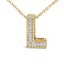 Diamond Accent A-Z Initial Bubble Pendant Necklace in Yellow Gold Vermeil, photo 27