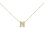 Diamond Accent A-Z Initial Bubble Pendant Necklace in Yellow Gold Vermeil, photo 14