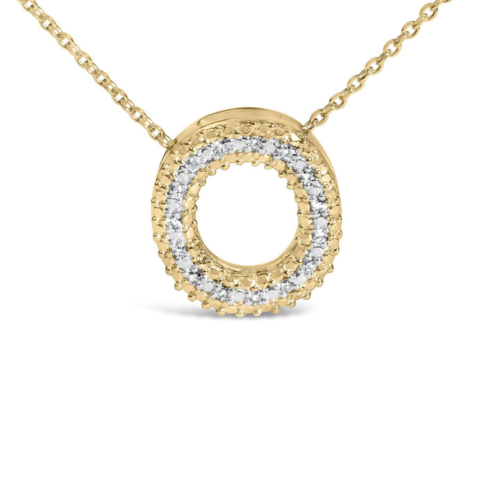Diamond Accent A-Z Initial Bubble Pendant Necklace in Yellow Gold Vermeil, photo 41