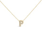 Diamond Accent A-Z Initial Bubble Pendant Necklace in Yellow Gold Vermeil, photo 26