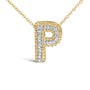 Diamond Accent A-Z Initial Bubble Pendant Necklace in Yellow Gold Vermeil, photo 52