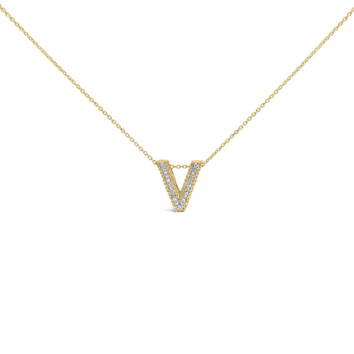 Diamond Accent A-Z Initial Bubble Pendant Necklace in Yellow Gold Vermeil, photo 20