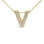 Diamond Accent A-Z Initial Bubble Pendant Necklace in Yellow Gold Vermeil, photo 46