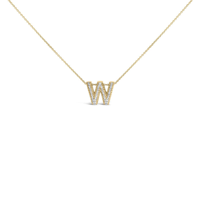Diamond Accent A-Z Initial Bubble Pendant Necklace in Yellow Gold Vermeil, photo 19