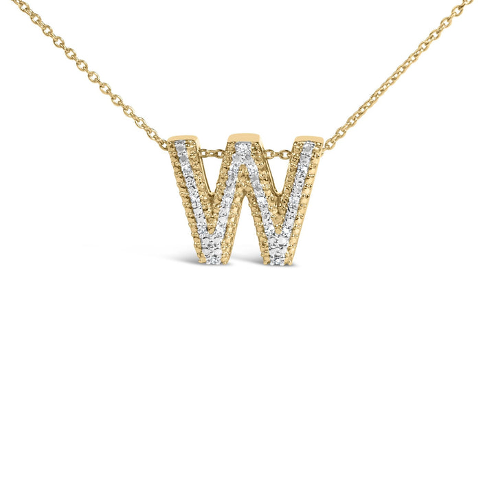 Diamond Accent A-Z Initial Bubble Pendant Necklace in Yellow Gold Vermeil, photo 45