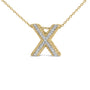 Diamond Accent A-Z Initial Bubble Pendant Necklace in Yellow Gold Vermeil, photo 44