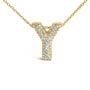 Diamond Accent A-Z Initial Bubble Pendant Necklace in Yellow Gold Vermeil, photo 43
