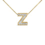 Diamond Accent A-Z Initial Bubble Pendant Necklace in Yellow Gold Vermeil, photo 42