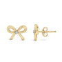 Diamond Accent Bow Earrings in Gold Vermeil, photo 4