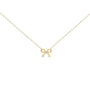 Diamond Accent Bow Tie Pendant Necklace in Gold Vermeil, photo 1