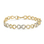 Pulsera de eslabones de infinito con diamantes de 1/10 ct. p.t. en vermeil de oro, foto 1