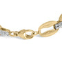 Pulsera de eslabones gruesos con diamantes de 1/10 ct. p.t. en vermeil de oro, foto 2
