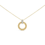 Collar con colgante grueso con diamantes de 1/10 ct. p.t. en vermeil de oro