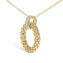 Collar con colgante grueso con diamantes de 1/10 ct. p.t. en vermeil de oro, foto 4