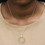 Collar con colgante grueso con diamantes de 1/10 ct. p.t. en vermeil de oro, foto 3