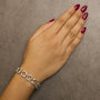Diamond Accent Open Box Link Bracelet in Two-Tone Sterling Silver, photo 3