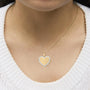 Collar con colgante de relicario de corazón con diamantes de 1/10 ct. p.t. en vermeil de oro, foto 3