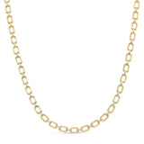 Collar de eslabones octagonales gruesos con diamantes de 1/4 ct. p.t. en vermeil de oro