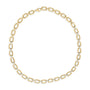 Collar de eslabones octagonales gruesos con diamantes de 1/4 ct. p.t. en vermeil de oro, foto 5