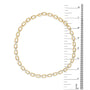 Collar de eslabones octagonales gruesos con diamantes de 1/4 ct. p.t. en vermeil de oro, foto 7