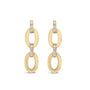 Diamond Accent Bold Oval Link Earrings in Gold Vermeil, photo 1